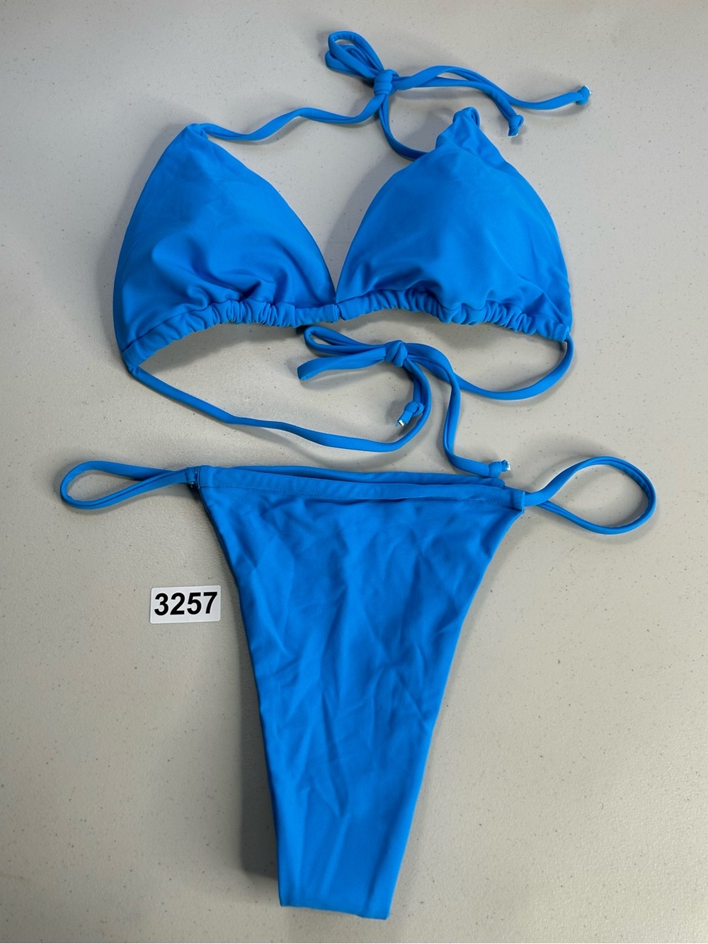 Women’s Bikini set Triangle Tie Bikini Set in Bright Blue
